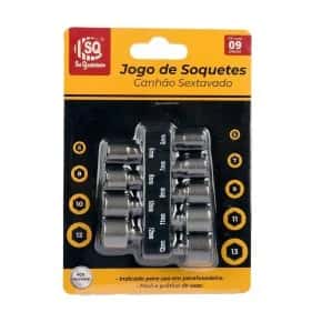 Soquete para Parafusadeira 9 Pçs 5/13" Canhão Atacado