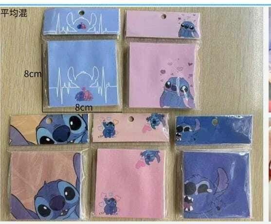 Kit C/12 Bloco de Notas Fofo do Stitich Atacado