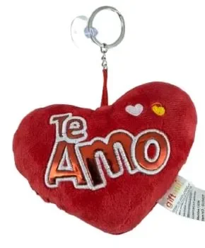 GU5827 CHAVEIRO CORACAO 12CM BORDADO METALIZADO Atacado