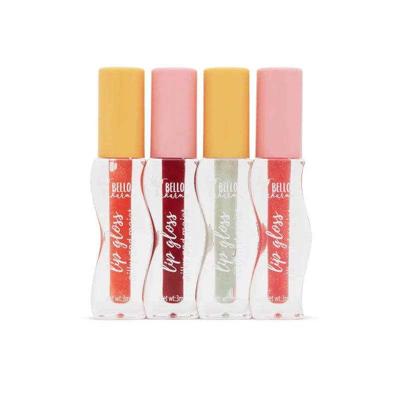 Lip Gloss Frutas Silky e Moist Cor 01 a 04 com 3ml Bello Charme