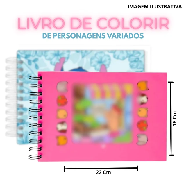 LIVRO DE COLORIR CAPA DURA (10 PERSONAGENS VARIADOS) Atacado