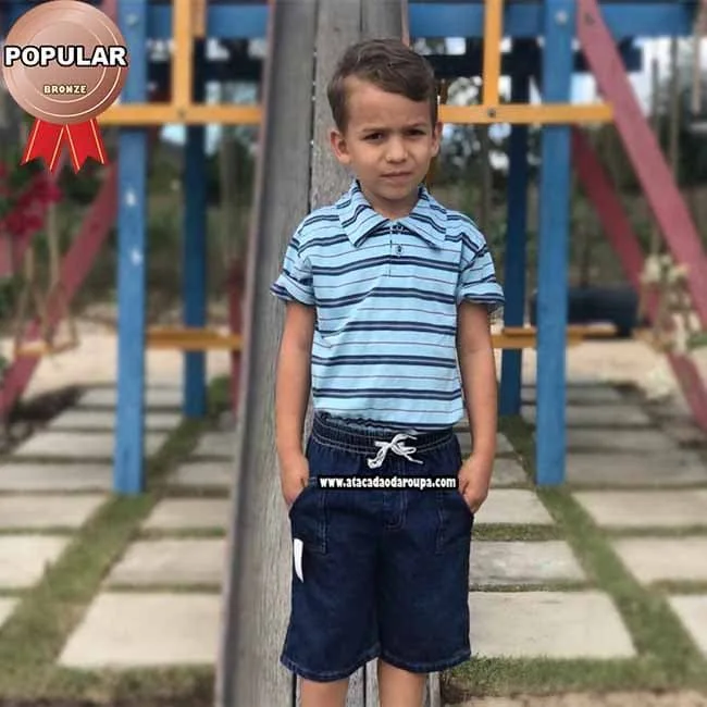 Bermuda Masculino Jeans Infantil Atacado