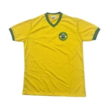 AM-P CAMISA AMARELA GOLA V E PUNHOS VERDES Atacado