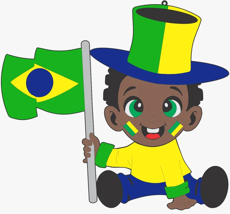 BNOB BEBE NEGRO COM BANDEIRA EM EVA Atacado