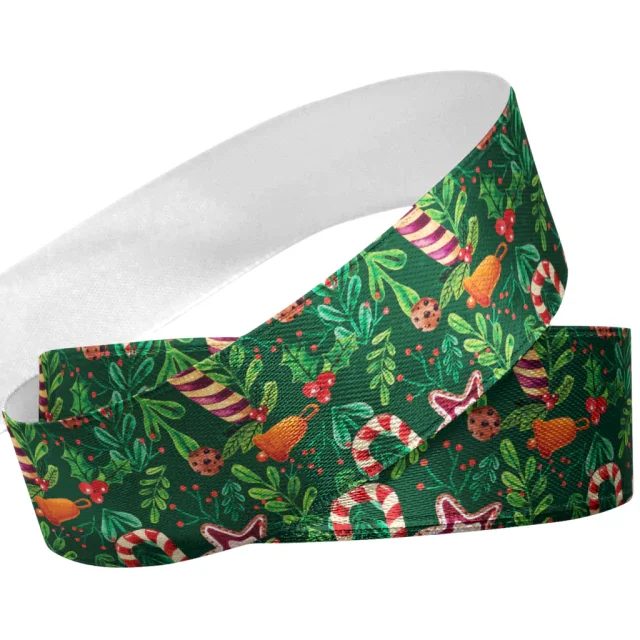 Fita de Gorgurão Natal DC_305 - 38mm x 10m - Bela Fita Atacado