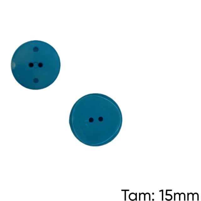 Botão Massa 2 Furos Azul - PCT/ 12 UNIDADES - BT1212P Atacado