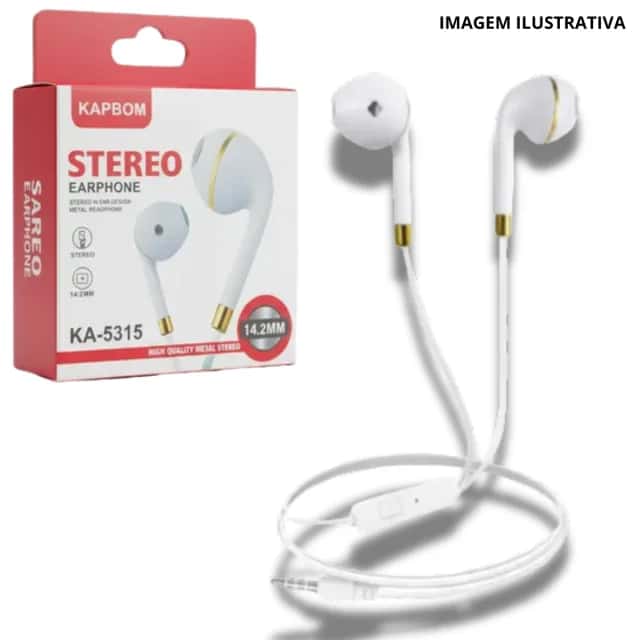 FONE DE OUVIDO COM MICROFONE KA-5315 Atacado