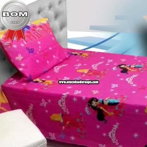 Lençol e Fronha Poliéster Infantil 1,50x2,30 Atacado