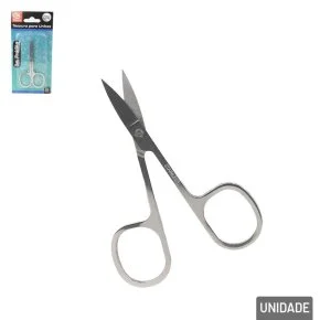 Tesoura de Unha Metal 8,5cm Ponta Curva Atacado