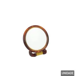 Espelho de Mesa Dupla Face 18x11,5cm Redondo Atacado