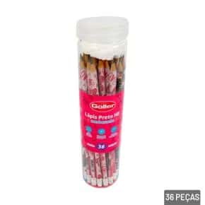Lápis Grafite 36 Pçs HB Borracha Sortidos Atacado