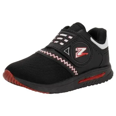 Tênis Infantil Masculino Zeuz 104RXV Preto/Vermelho Atacado