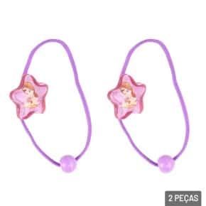 Elástico de Cabelo Infantil 2 Pçs Princesa Disney Atacado
