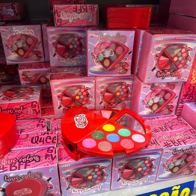 Kit C/6 Estojo Paleta Maquiagem Infantil Espelho Atacado