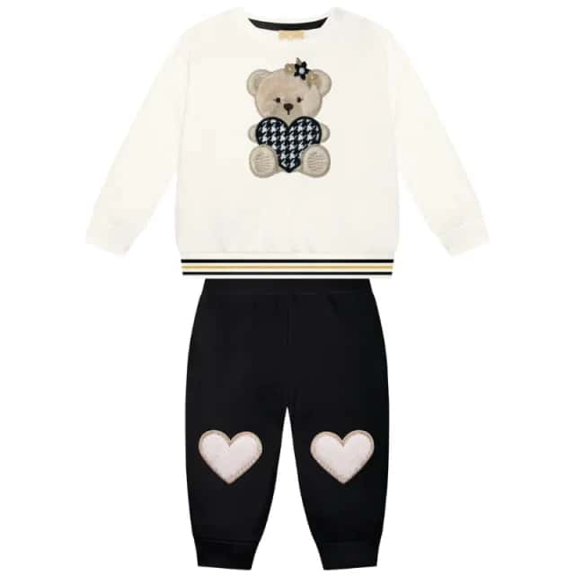 Kit 6 Conjunto de Bebe Feminino Premium Milon Inverno Flanelado do P ao G Atacado