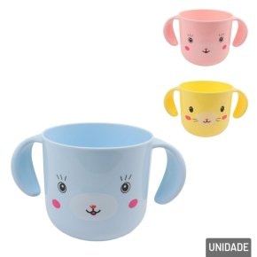 Caneca de Plástico 300ml Infantil Animais Sortidos Atacado