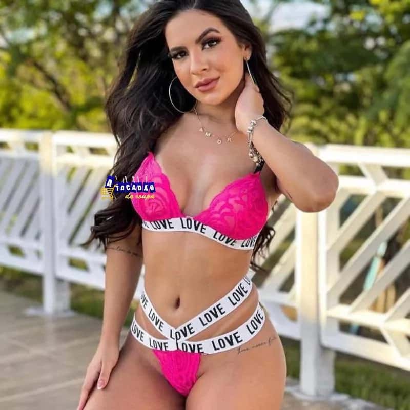 Lingerie de Renda Elástico Duplo Atacado