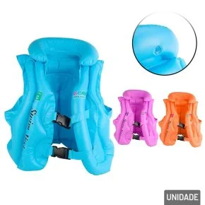 Colete Inflável 40cm com Cinto Color Atacado