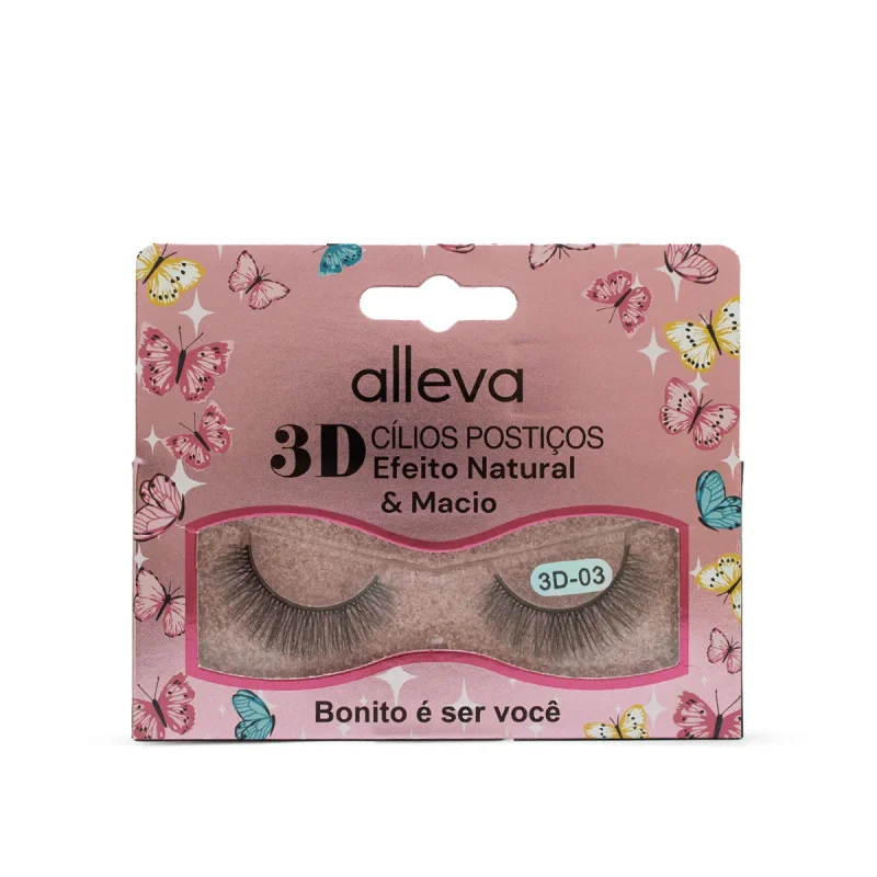 Cílios Postiços Par com 2un Mod.110-01 Alleva
