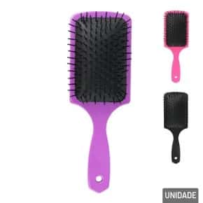 Escova de Cabelo Plástica Raquete Color Atacado
