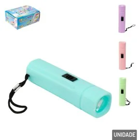 Mini Lanterna à Bateria 9,5cm LED Color Atacado