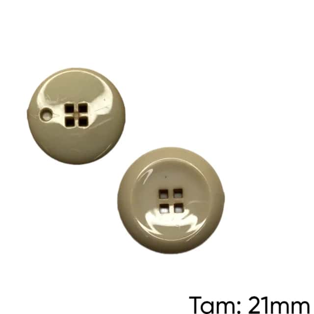 Botão Massa 4 Furos Bege - PCT/ 12 UNIDADES - BT3201M Atacado