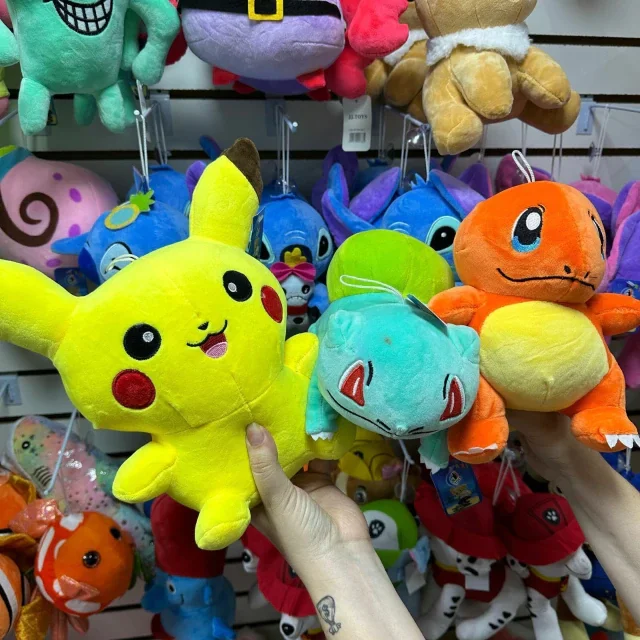 Kit C/6 Pelúcia Personagem Pokemom 25Cm Atacado