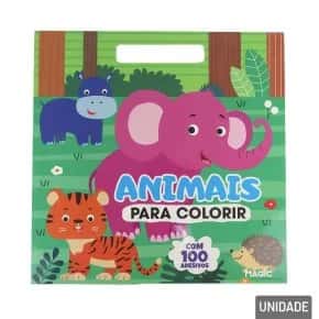 Livro de Colorir Adesivos Bloco Gigante Animais Atacado