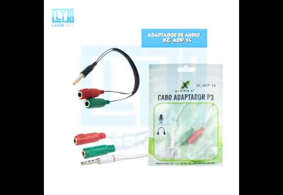 CABO ADAPTADOR P2 FEMEA+P3 MACHO XC-ADP-14 Atacado