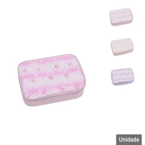 Estojo Escolar Case 23,5cm Flores Color Atacado