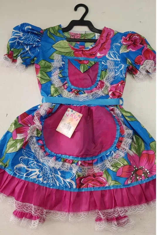 121 VESTIDO JUNINO JUVENIL TAM 04 Atacado