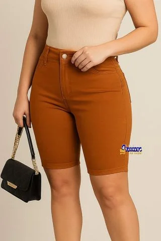 Bermuda Intermediaria feminina Colorida C/ lycra Atacado