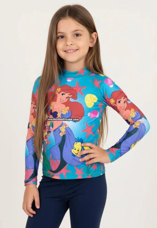 Blusa Feminina Personagens Infantil UV Atacado