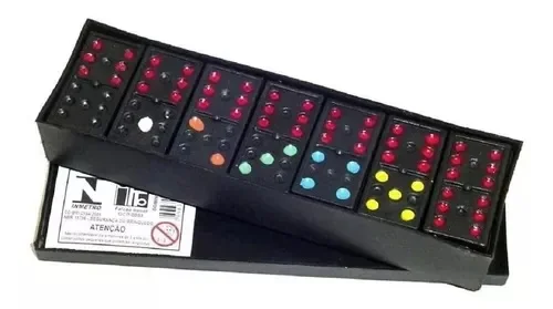 0001 DOMINO PLASTICO COLORIDO Atacado