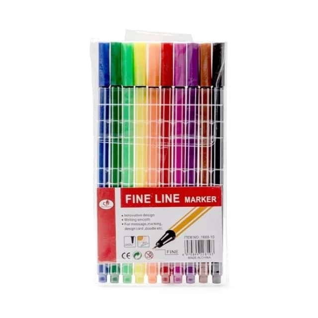 KIT 10 CANETINHAS DE CONTORNO PONTA FINA A-1688-10 Atacado