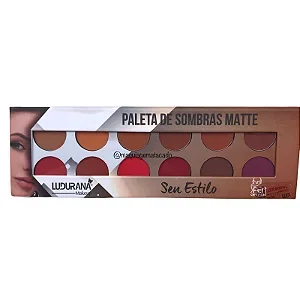 Paleta de Sombras Matte 12 Cores Seu Estilo Ludurana B00221 Atacado para Revenda