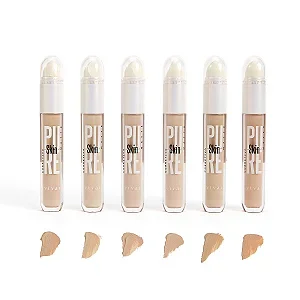 Kit 06 Unidades Corretivo Líquido Matte Pure Skin Vivai 1029 Cores 01 ao 06 Atacado para Revenda